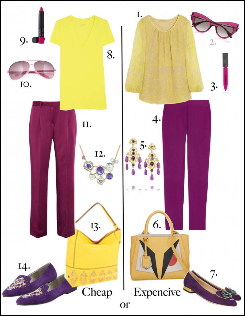 Purple and Yellow Look