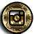 icona instagram nero oro