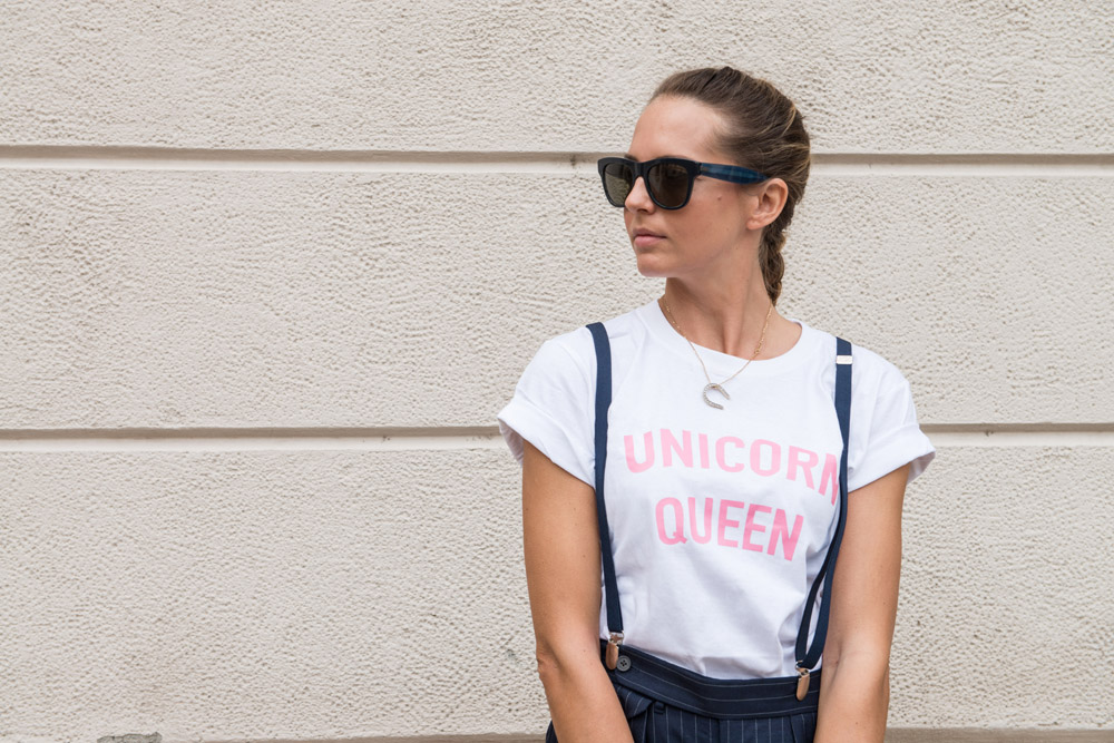 unicorn queen t-shirt viridì